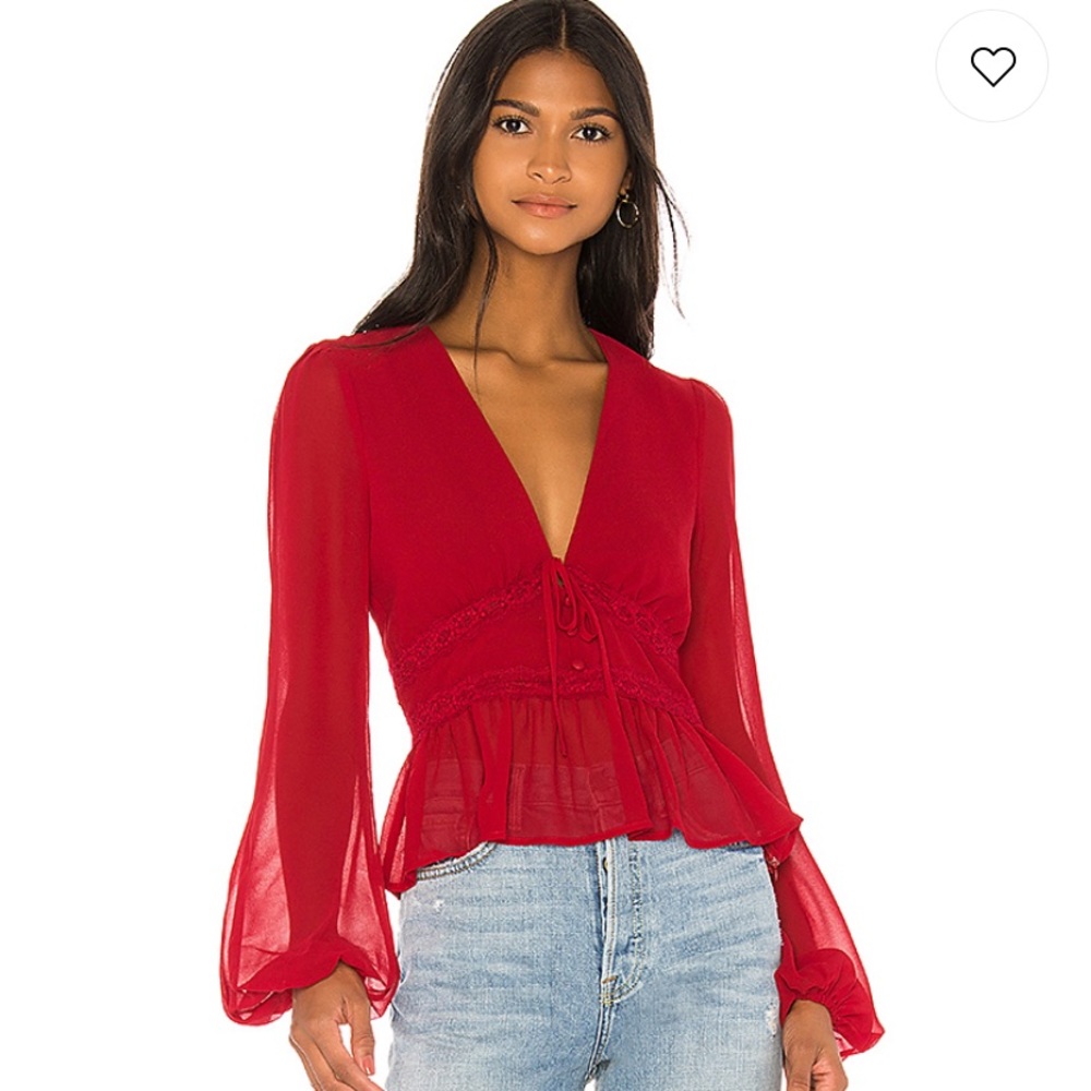 Privacy Please Eliot Top in Garnet Red